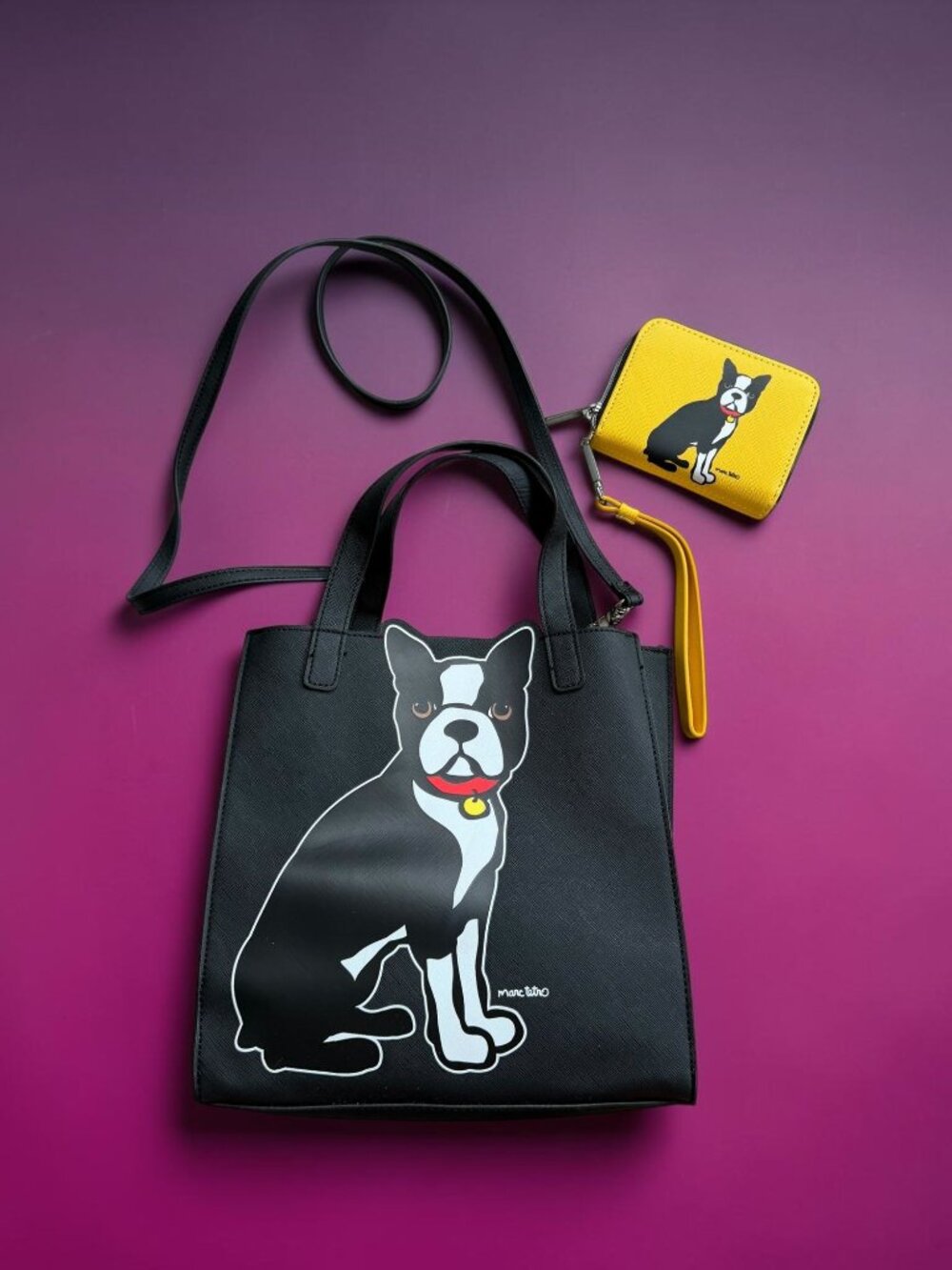 MARC TETRO Black Terrier Crossbody Bag w/ Wallet